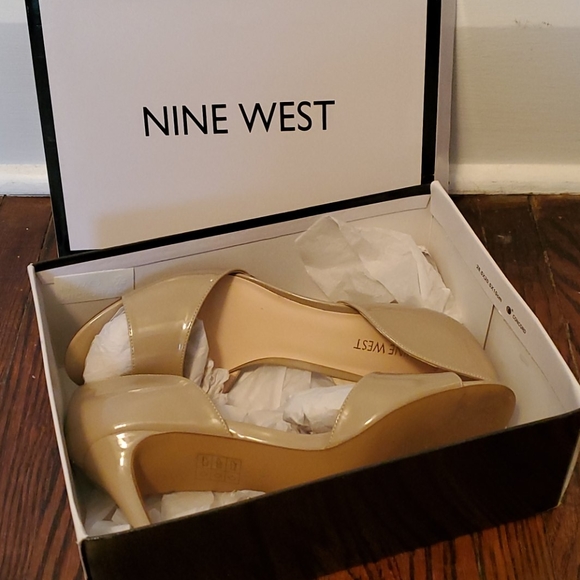 Nine West Neutral Open Toed Pumps - Picture 6 of 6
